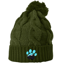 Load image into Gallery viewer, Chunk Twist Knit Beanie with Pom