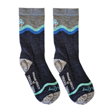 Load image into Gallery viewer, HSTT Blue Wave Wool Running Socks