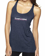 Load image into Gallery viewer, "I'm Well Socialized" Ladies Fit Tank