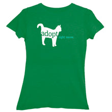 Load image into Gallery viewer, "Adopt Right Meow" Ladies Fit T-Shirt