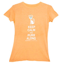 Load image into Gallery viewer, "Keep Calm & Purr Along" Ladies Fit T-Shirt