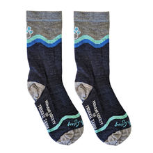 Load image into Gallery viewer, HSTT Blue Wave Wool Running Socks
