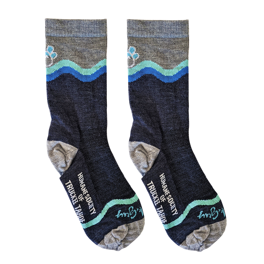 HSTT Blue Wave Wool Running Socks