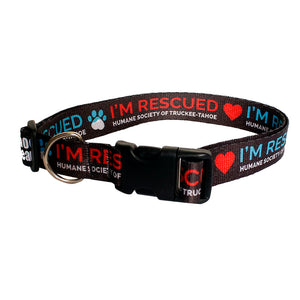 "I'm Rescued" HSTT Dog Collar by Tahoe Dog Gear