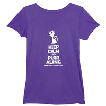 Load image into Gallery viewer, &quot;Keep Calm &amp; Purr Along&quot; Ladies Fit T-Shirt
